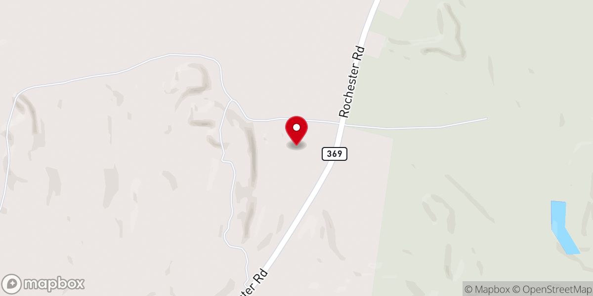 Map showing location of Calvary Hill church
