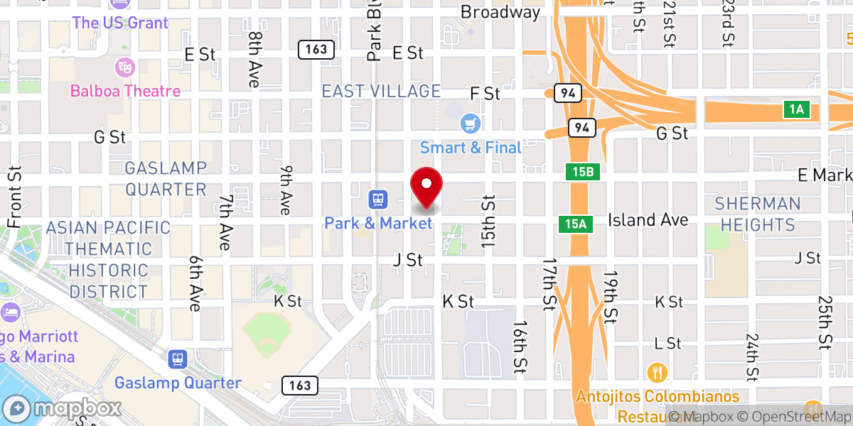 Map showing location of East Village Community Church