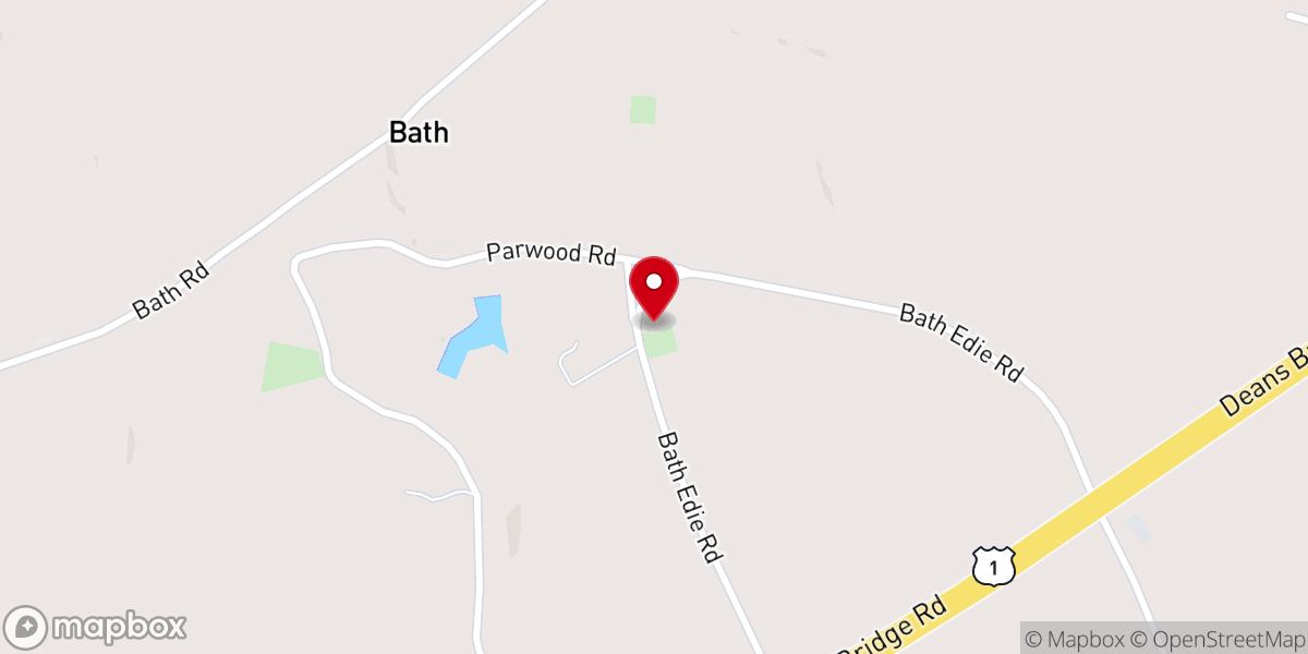 Map showing location of Bath Presbyterian Church