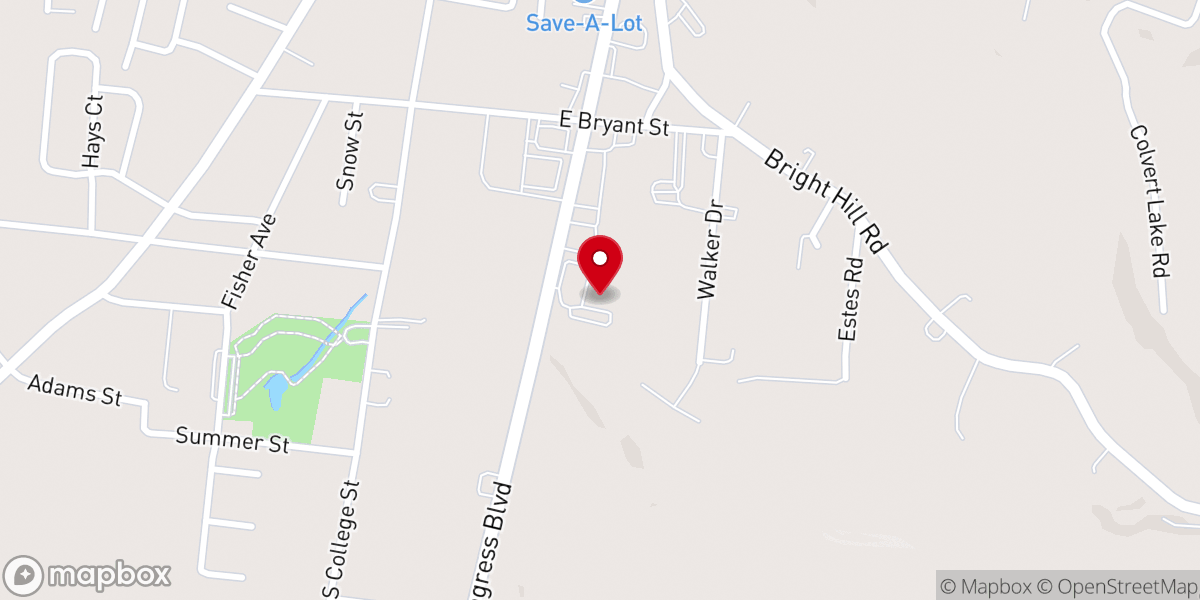 Map showing location of New Life United Pentecostal Church