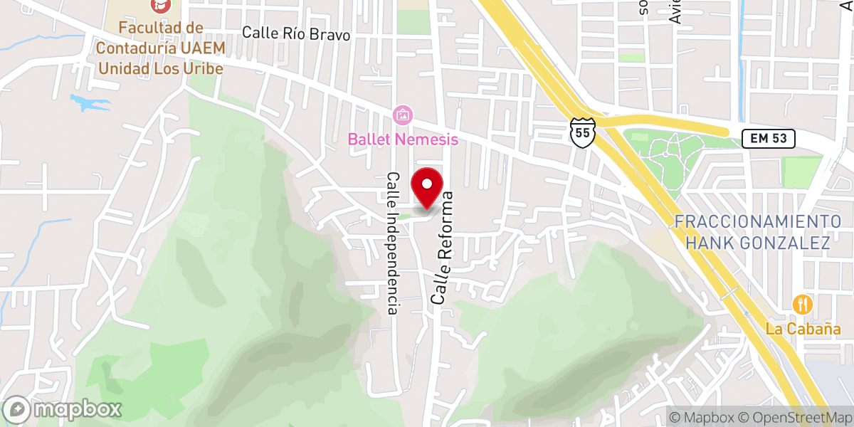 Map showing location of Parroquia de la Santa Cruz