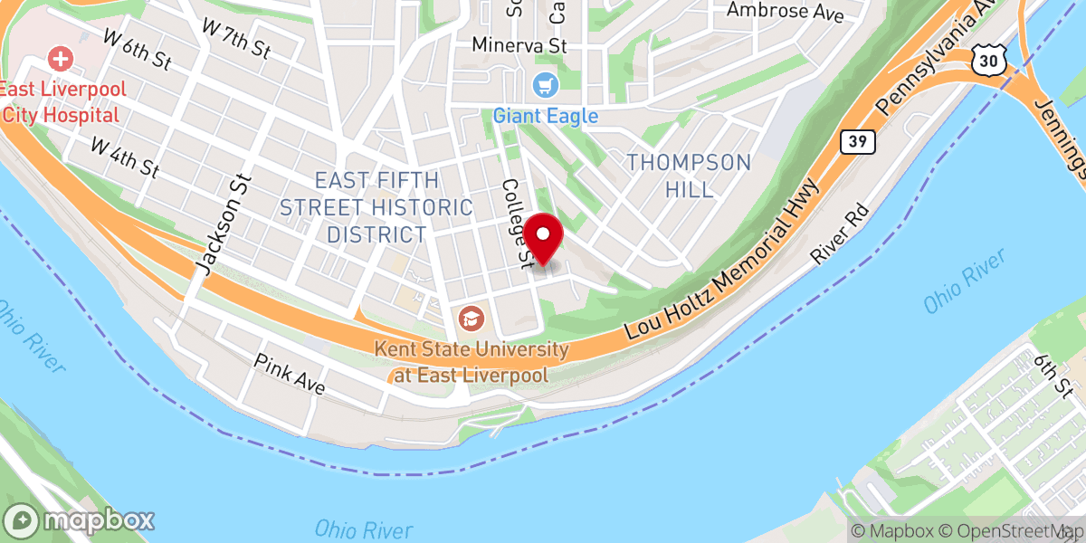 Map showing location of First Church of Christ