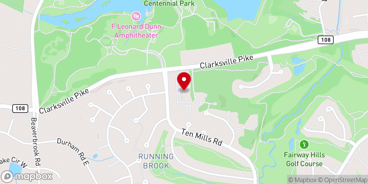 Map showing location of Columbia Presbyterian Church