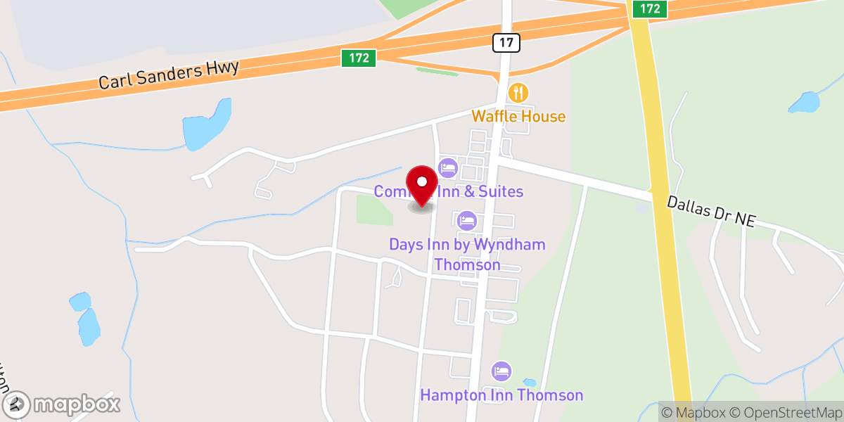 Map showing location of Second Baptist Church