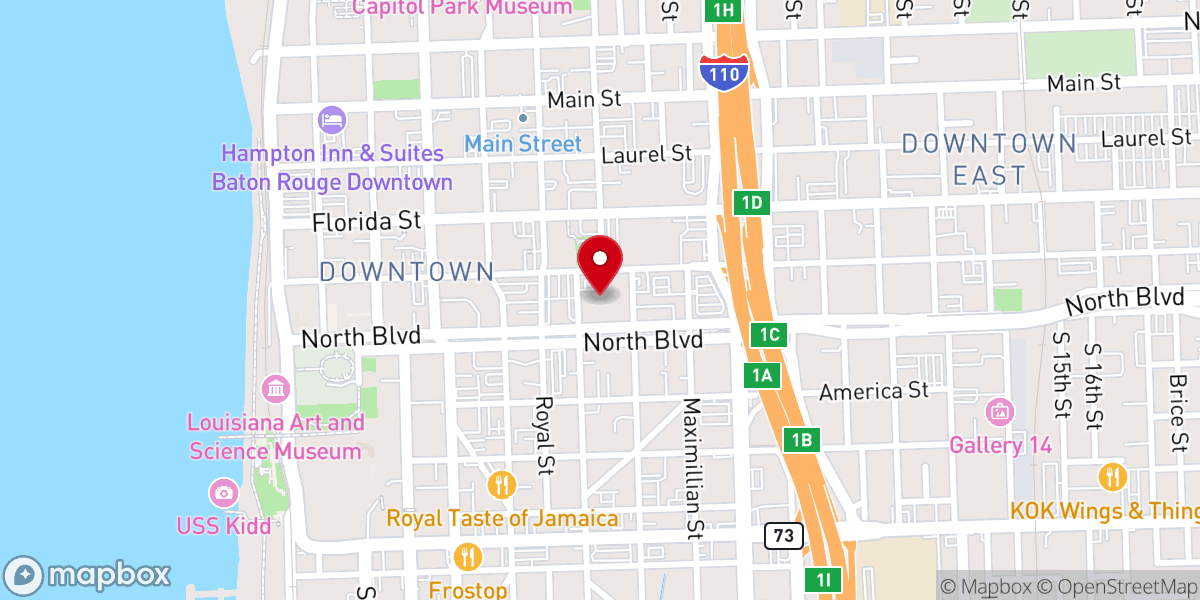 Map showing location of First Presbyterian Church