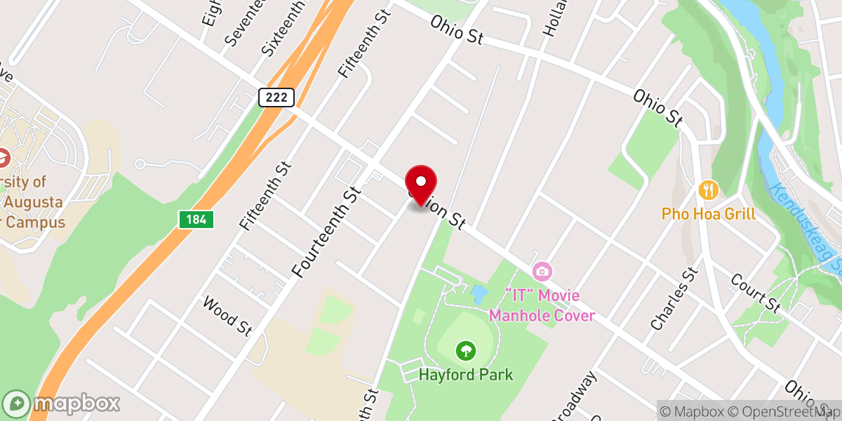 Map showing location of Bangor Church of Christ