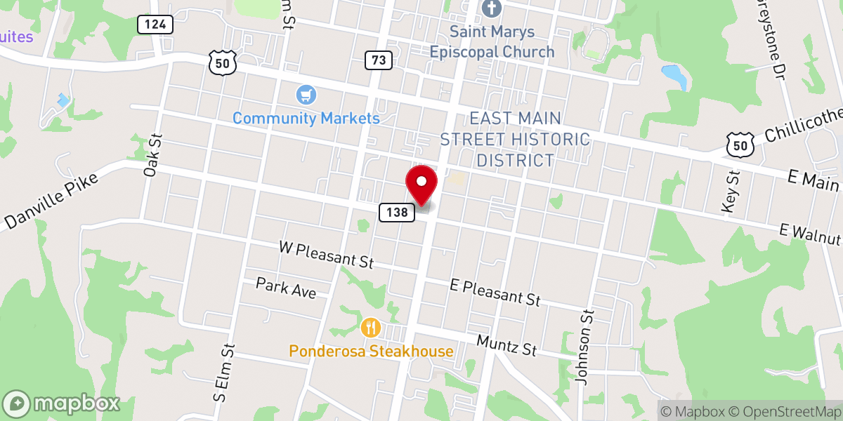 Map showing location of Cornerstone Family Worship Center