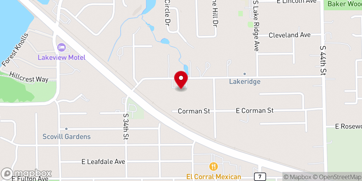 Map showing location of Hillside Bethel Tabernacle