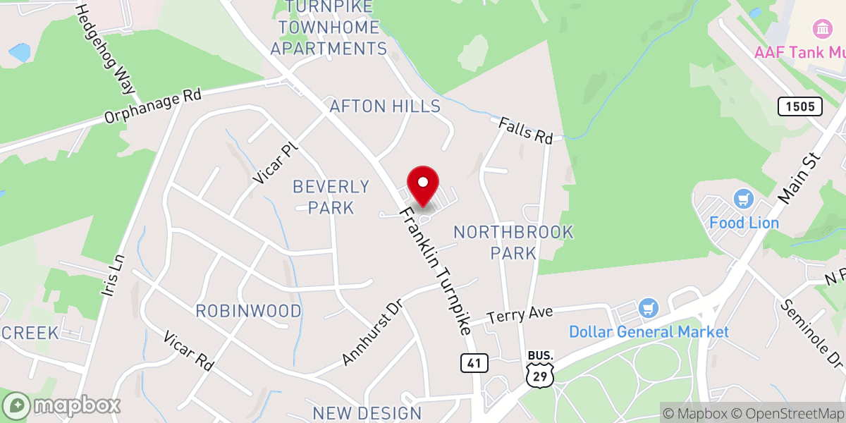 Map showing location of Faith Hope Tabernacle Church
