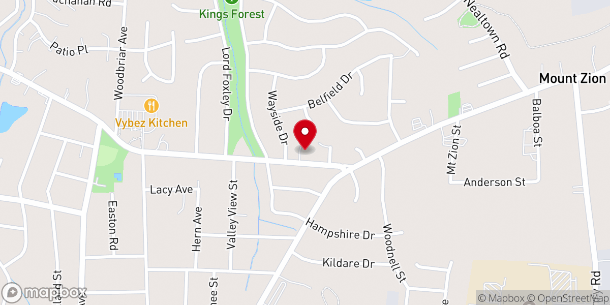 Map showing location of Emmanuel United Church of Christ