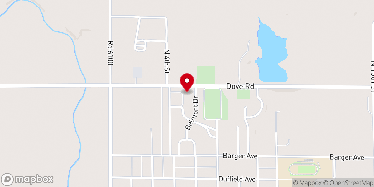 Map showing location of Faith Lutheran Church