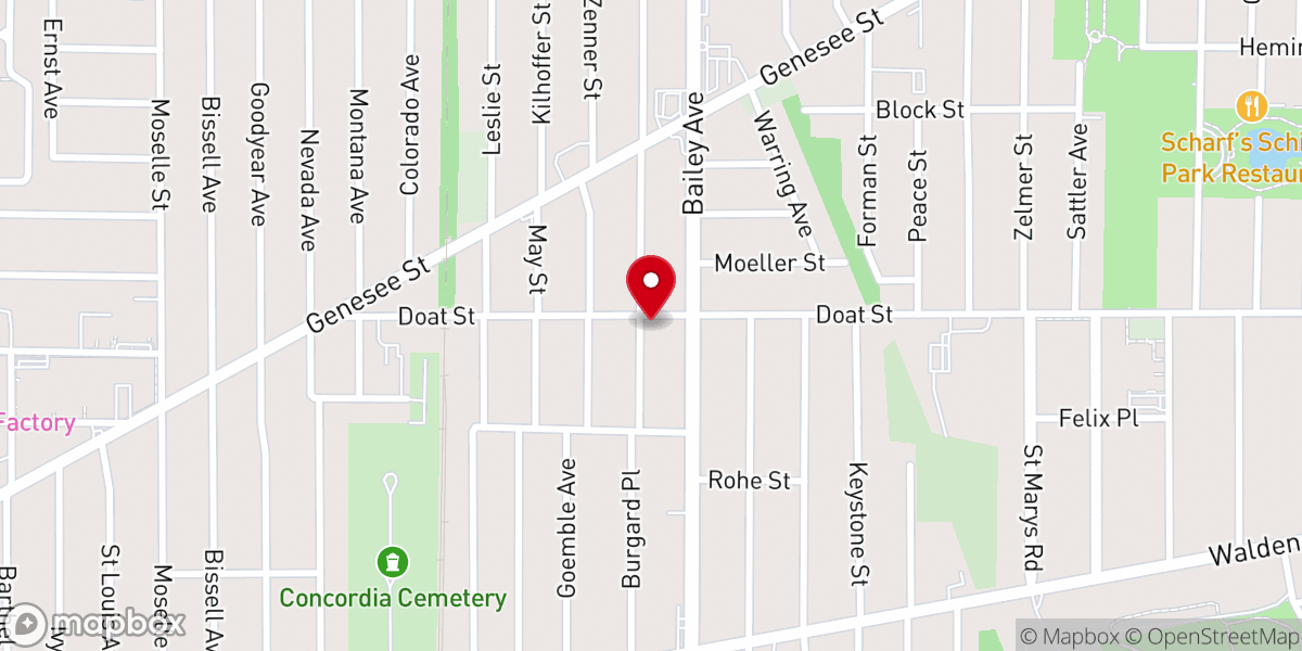 Map showing location of Bethlehem Missionary Baptist Church