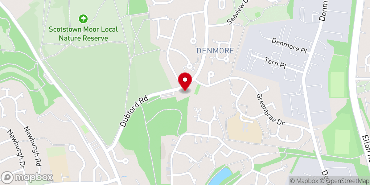 Map showing location of Bridge of Don Baptist Church Centre