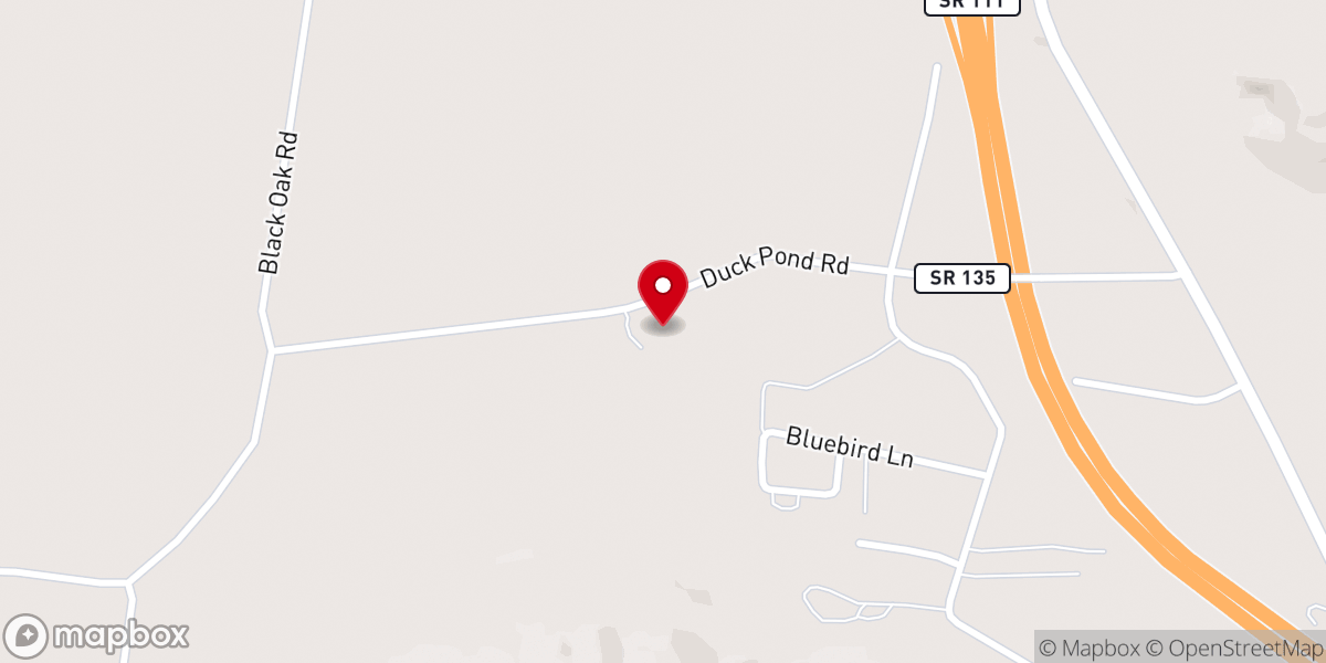 Map showing location of Duck Pond Manor