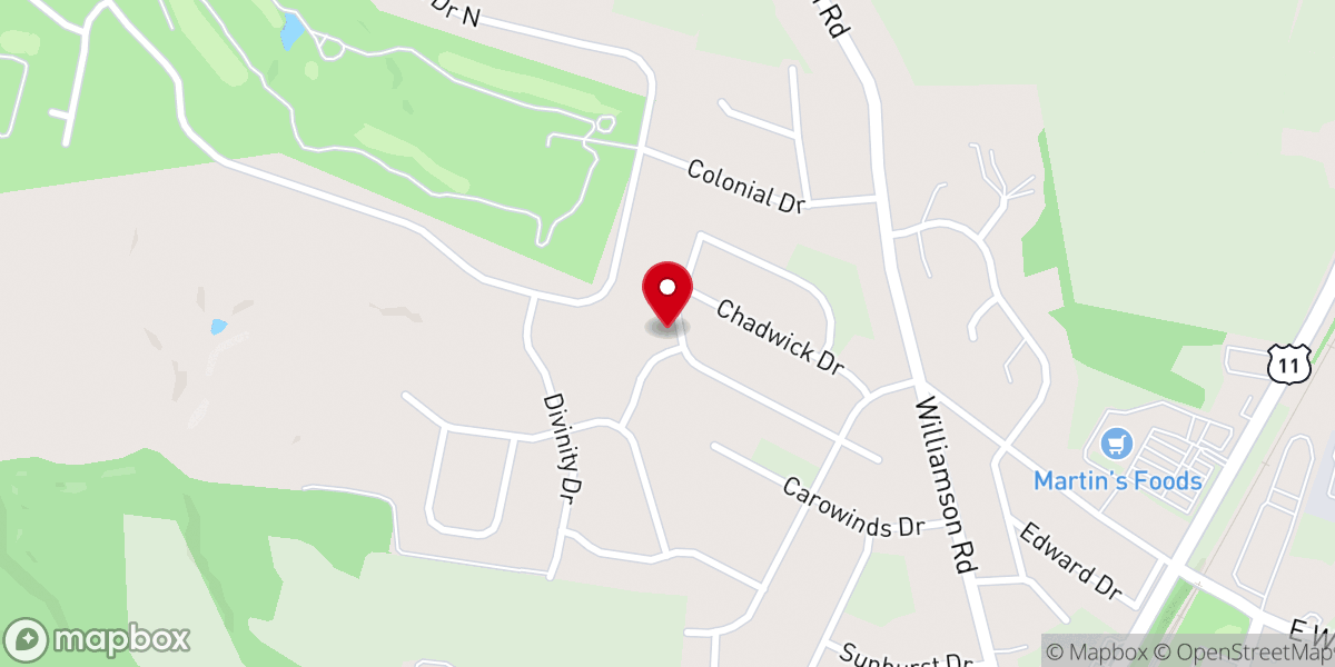 Map showing location of Here's Hope Ministries