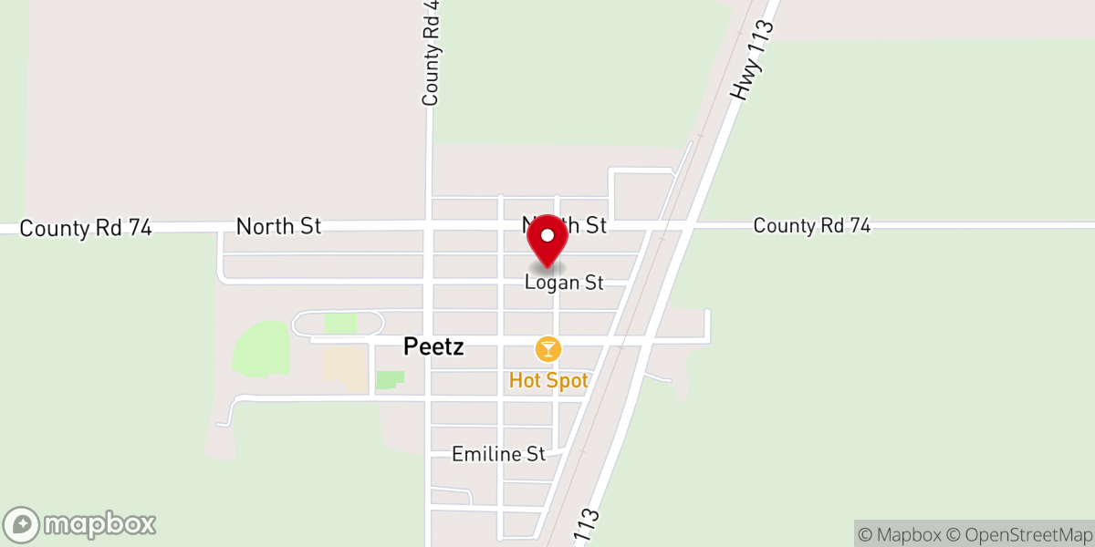 Map showing location of Sacred Heart Catholic Church