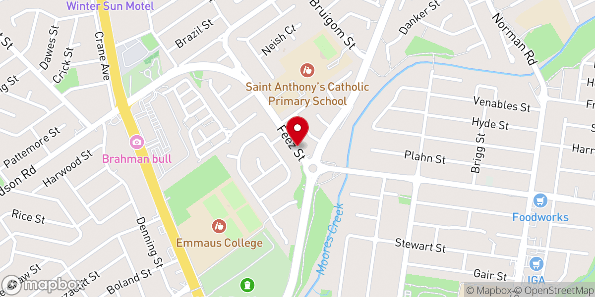 Map showing location of St Anthony's School