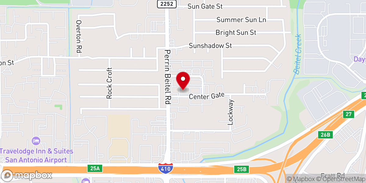 Map showing location of Christ Embassy Church. San Antonio