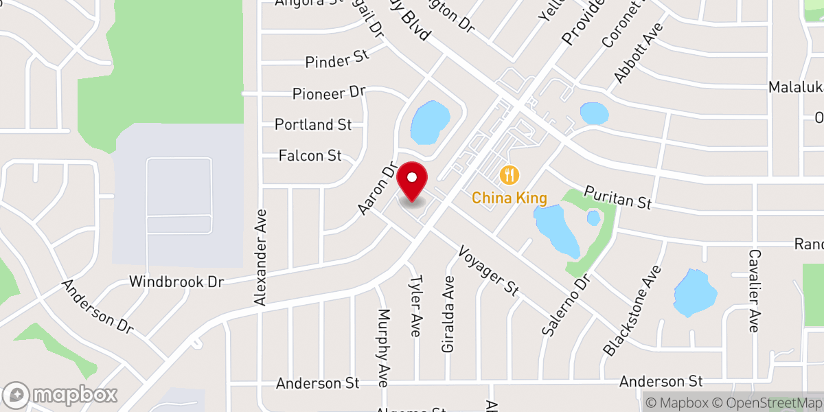 Map showing location of Faith Baptist Church