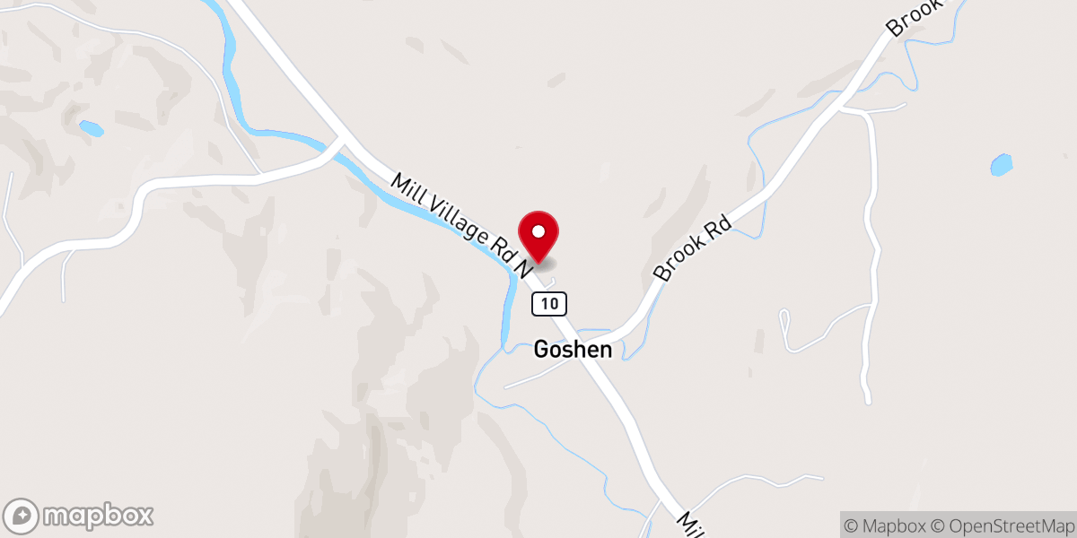 Map showing location of Goshen Town Clerk