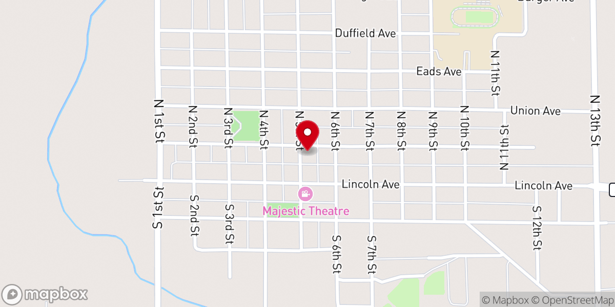 Map showing location of Hebron Presbyterian Church