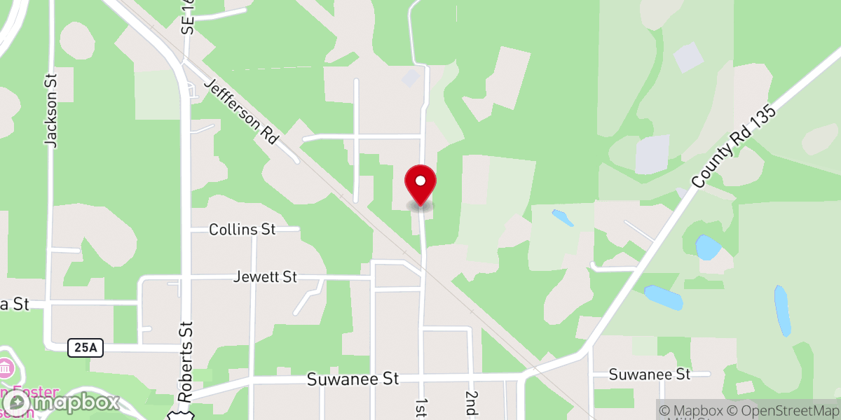 Map showing location of St Luke's Freewill Baptist Church