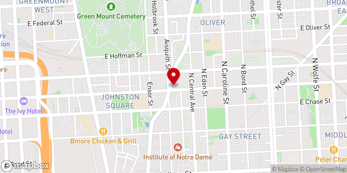 Map showing location of Nazarene Baptist Church