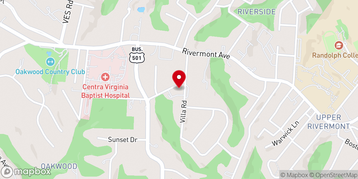 Map showing location of Holy Trinity Lutheran Church