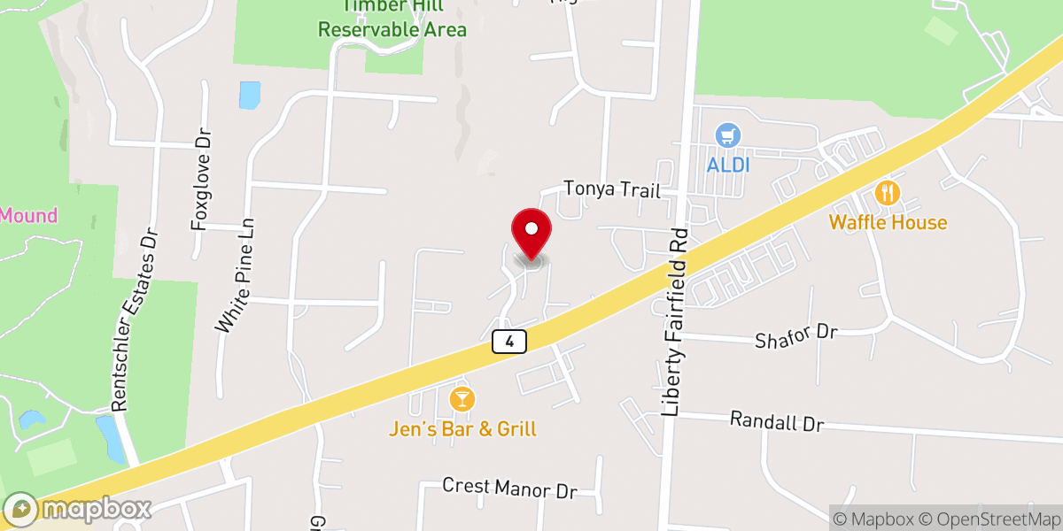 Map showing location of Oasis Chapel - Cincinnati
