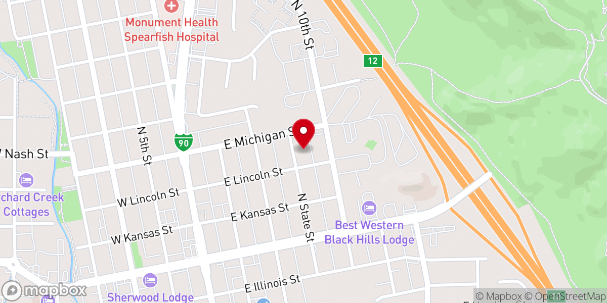 Map showing location of Our Savior's Lutheran Church