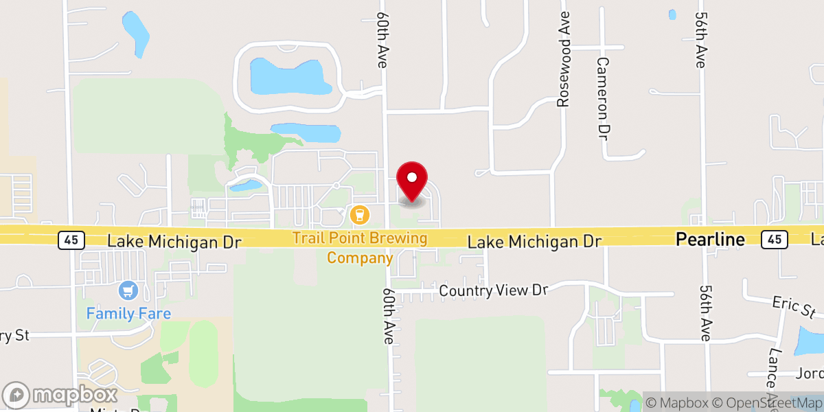 Map showing location of Spring Valley Reformed Church of America