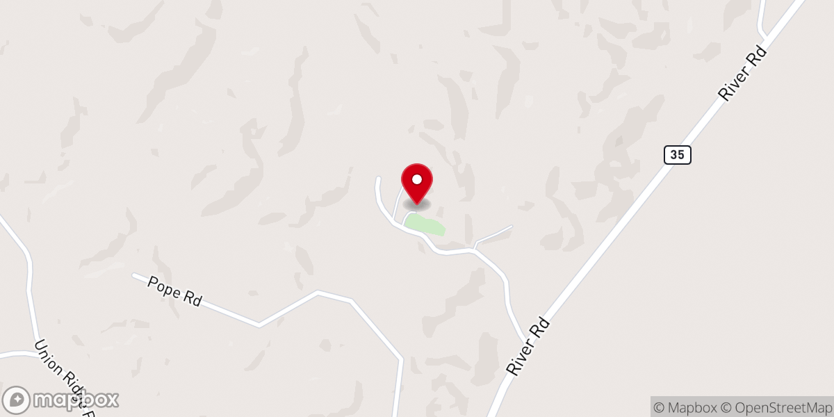 Map showing location of Pope Church
