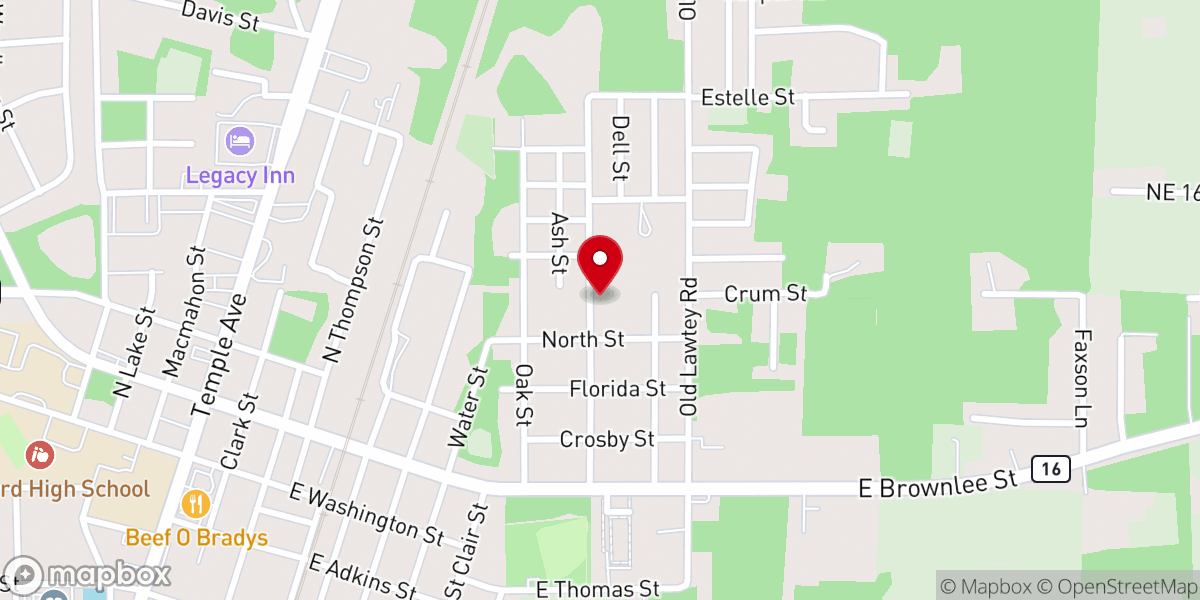 Map showing location of Regeneration Church of God