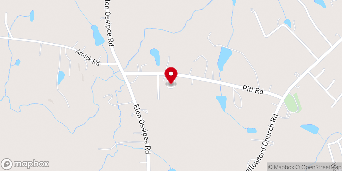 Map showing location of Straightway Baptist Church