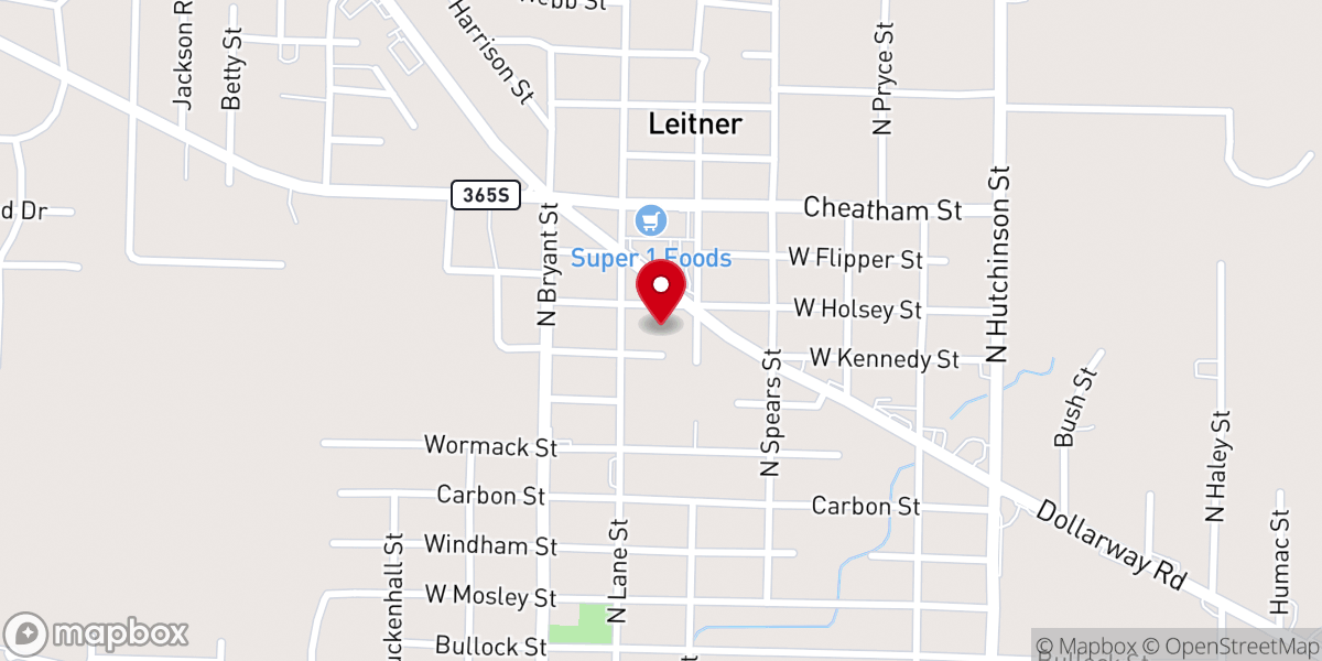 Map showing location of Maranatha Baptist Church