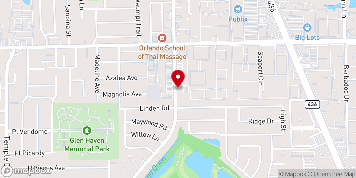 Map showing location of South Seminole Church of Christ