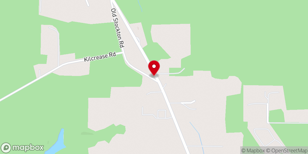 Map showing location of Driftwood Church