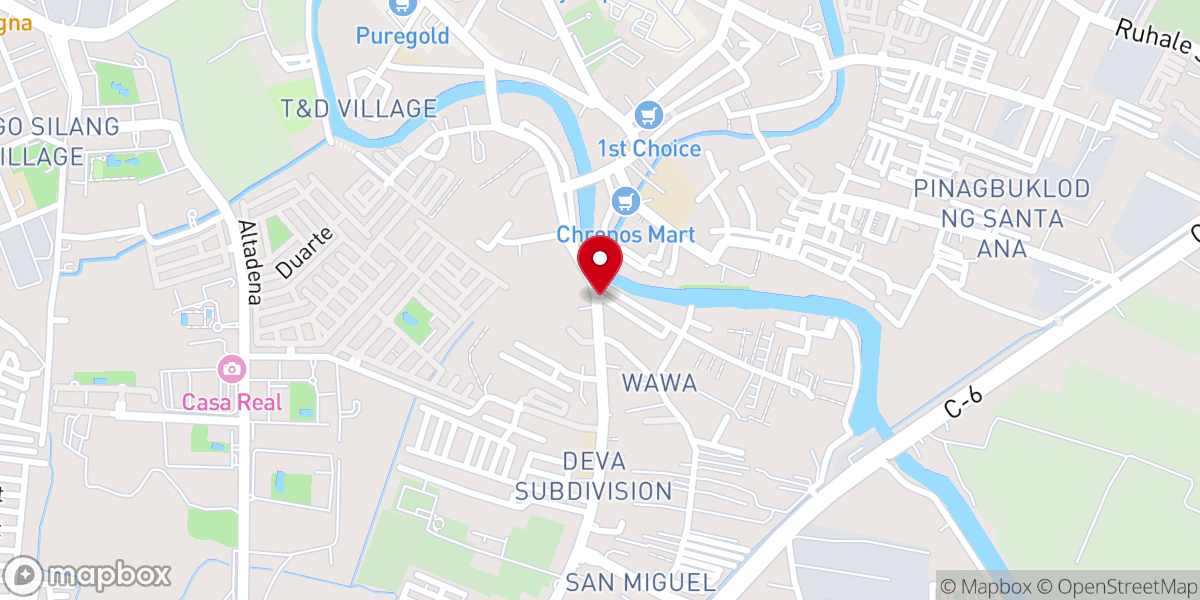 Map showing location of San Sebastian Chapel