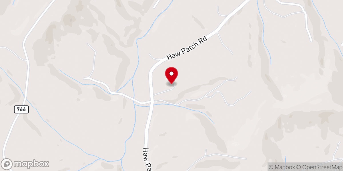 Map showing location of Rock Ridge Baptist Church