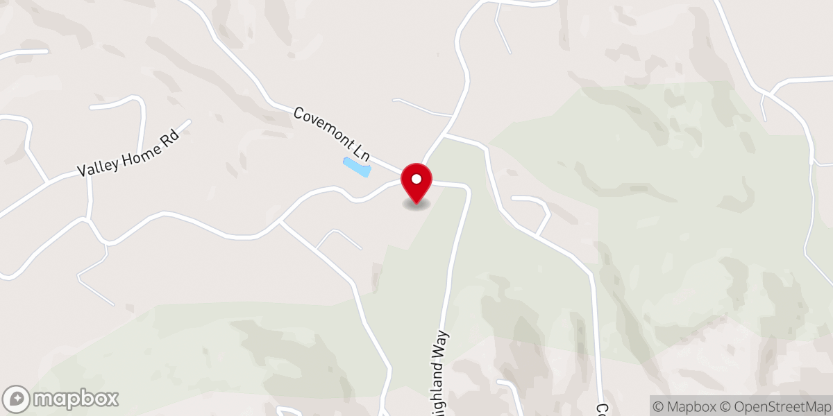 Map showing location of Covemont Church