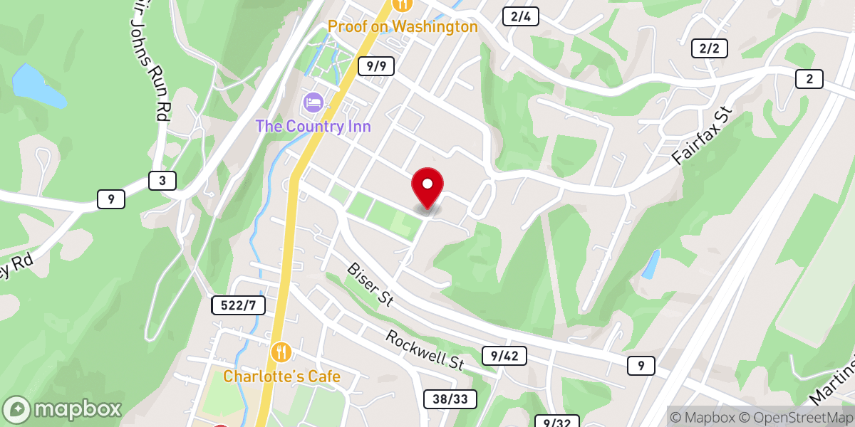 Map showing location of Warm Springs Baptist Church