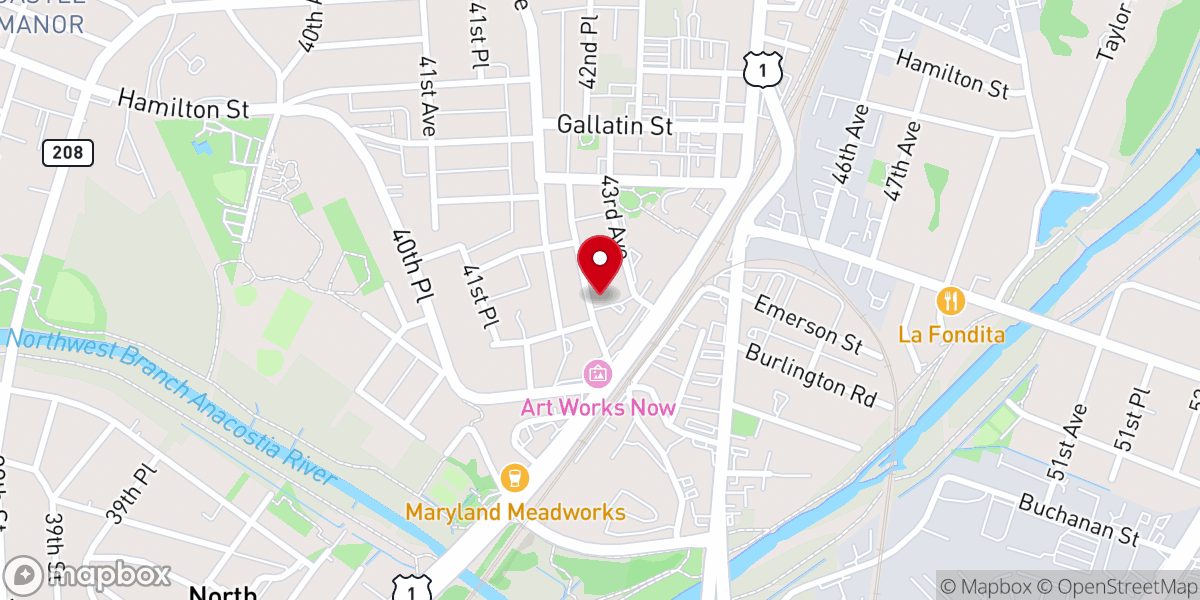 Map showing location of Hyattsville Seventh-day Adventist Church