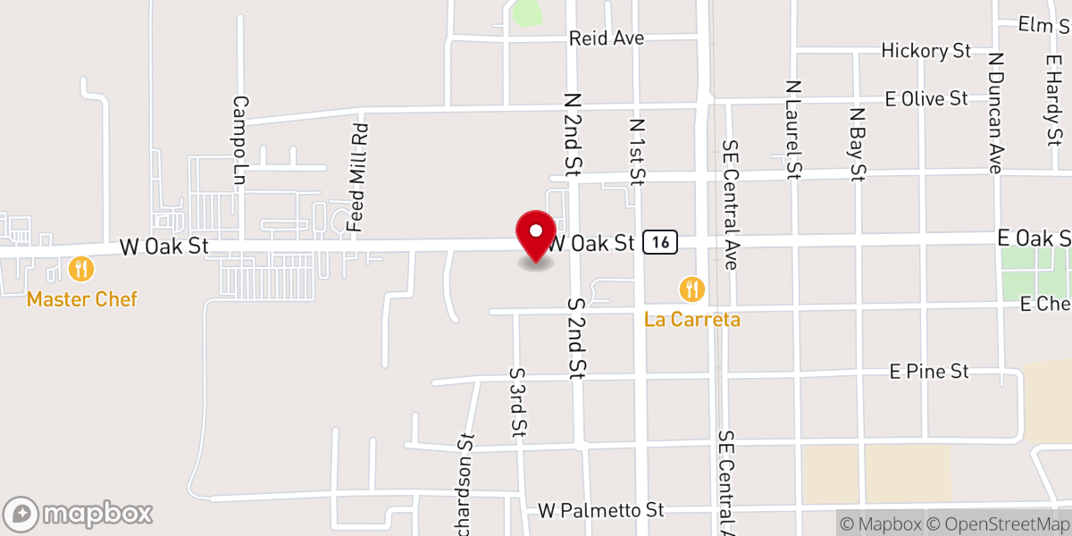 Map showing location of Grant's Chapel AME Church