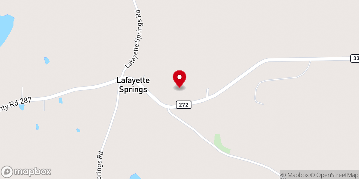 Map showing location of Lafayette Springs Primitive Baptist Church