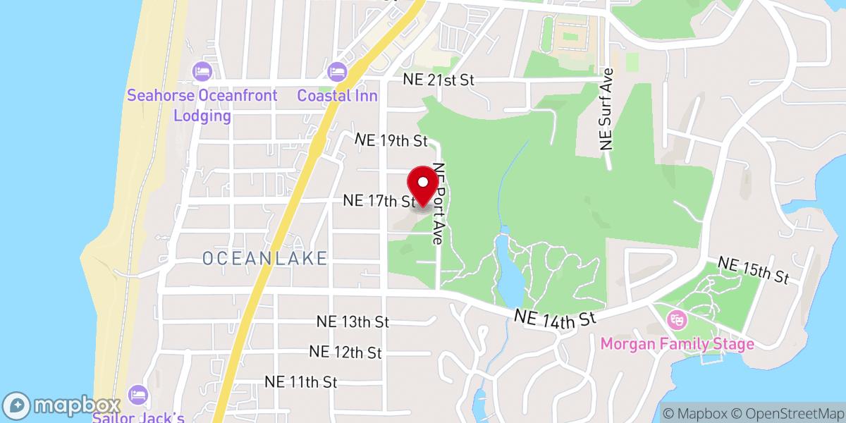 Map showing location of Apostolic New Life Church of Lincoln City