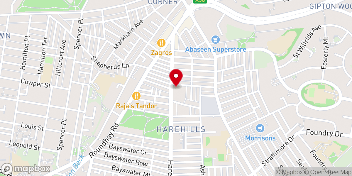 Map showing location of St Augustine's R C Church