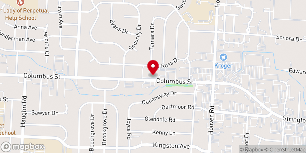 Map showing location of Grove City United Methodist Church