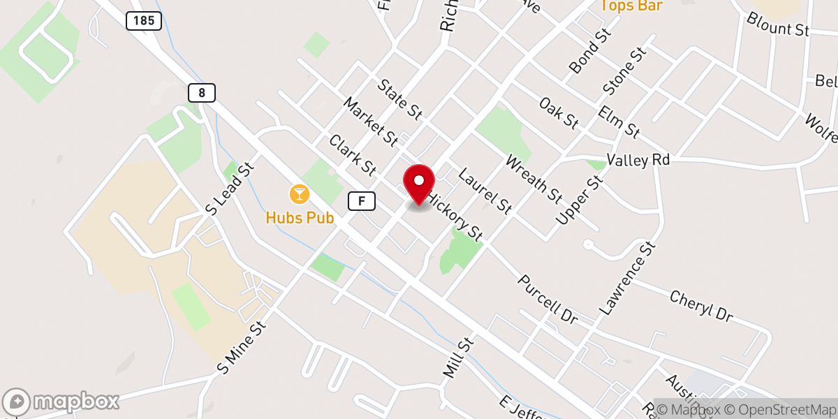 Map showing location of Saint James Food Pantry