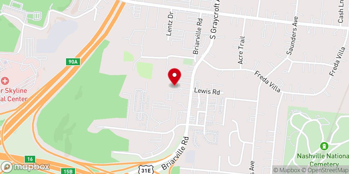 Map showing location of Mt Calvary Baptist Church