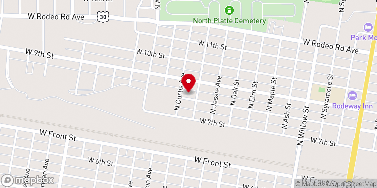 Map showing location of West End Chapel